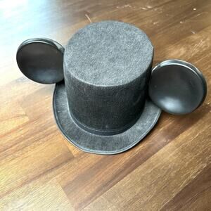 Vintage Disney Mickey Mouse Top Hat Jacobson USA Adult Costume Black Felt Ears